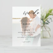 Invitation Nous faisons Photo Calligraphy Mariage (Debout devant)