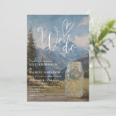 Invitation Nous faisons Rustique Boho Montagne Mariage Bocal (Debout devant)