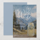 Invitation Nous faisons Rustique Boho Montagne Mariage Bocal (Devant / Derrière)