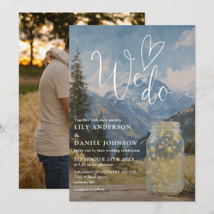 Invitation Nous faisons Rustique Boho Montagne Pot Mason Phot