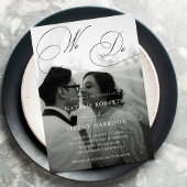 Invitation Nous faisons Script 2 Photos QR Code Mariage Décon