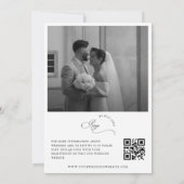 Invitation Nous faisons Script 2 Photos QR Code Mariage Décon (Dos)