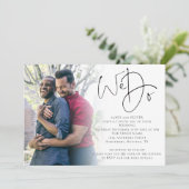 Invitation Nous faisons Script Photo QR Code Mariage gay (Debout devant)
