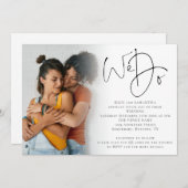 Invitation Nous faisons Script Photo QR Code Mariage lesbien (Devant / Derrière)