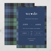 Invitation "Nous faisons" Tartan Black Watch (Devant / Derrière)