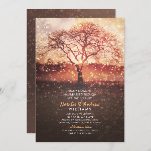 Invitation Nous faisons toujours 10 ans d'anniversaire de mar (Devant / Derrière)