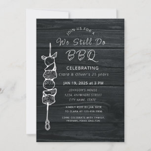 Invitation Nous faisons toujours BBQ jardin fête mariage anni