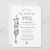 Invitation Nous faisons toujours BBQ jardin fête mariage anni (Devant)