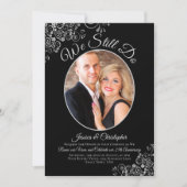 Invitation Nous Faisons Toujours Black & Silver Mariage Vow R (Devant)