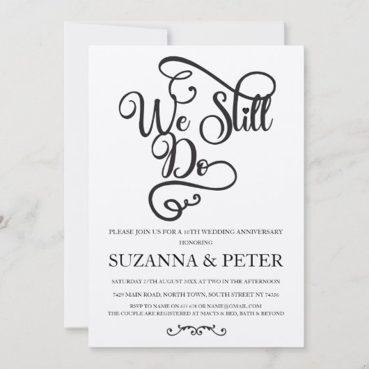 Invitation Nous faisons toujours de la calligraphie élégante  (Devant)