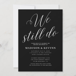 Invitation Nous faisons toujours de la typographie noire et b