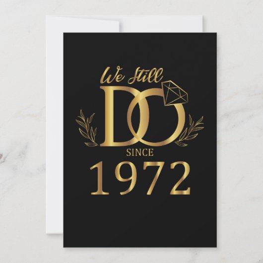 Invitation Nous faisons toujours depuis 1972 Mariage Annivers (Devant)