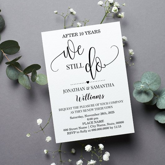Invitation Nous faisons toujours des noces de mariage minimal