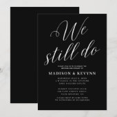 Invitation Nous faisons toujours du noir et blanc Typographie (Devant / Derrière)