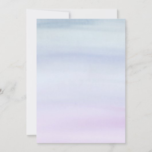 Invitation Nous faisons toujours Dusty Blue & Lilac avec Gold (Dos)