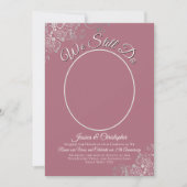 Invitation Nous Faisons Toujours Dusty Rose Silver Mariage Vo (Devant)