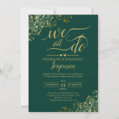 Invitation Nous Faisons Toujours Élégant Emerald & Gold Vow R (Devant)