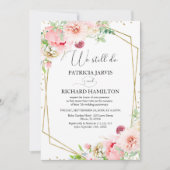 Invitation Nous faisons toujours Élégant Floral Rose Voeux de (Devant)