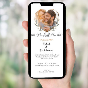 Invitation Nous faisons toujours Elegant Photo Mariage Vow Re