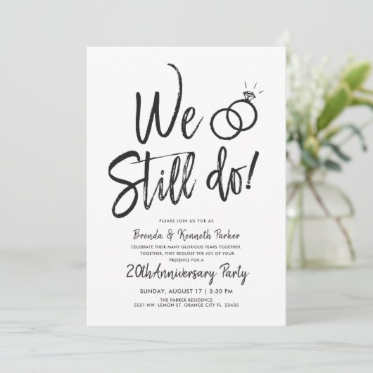 Invitation Nous faisons toujours l'anniversaire | Renouvellem (Debout devant)