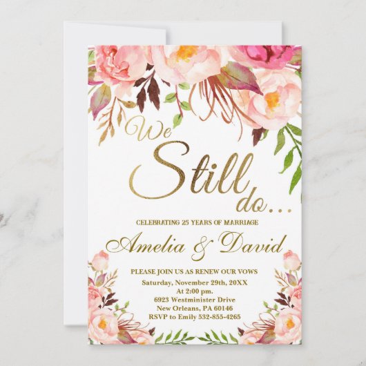 Invitation Nous faisons toujours l'invitation, Renouvellement (Devant)