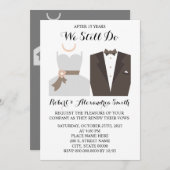 Invitation Nous Faisons Toujours Mariage Anniversaire Invitat (Devant / Derrière)