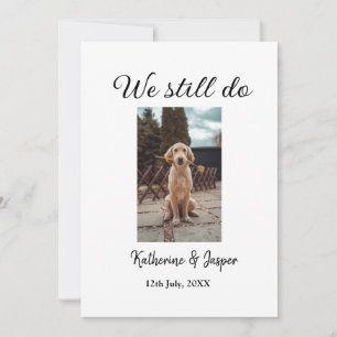 Invitation Nous faisons toujours mariage couple animal photo 