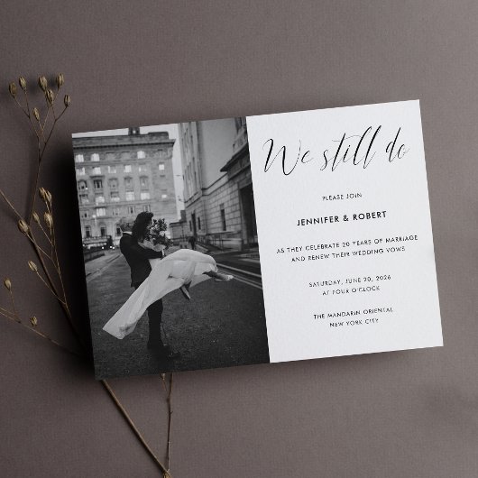 Invitation Nous Faisons Toujours Un Élégant Script Mariage An
