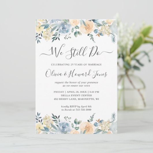 Invitation Nous Faisons Toujours Vow Renewal Pastel Vanilla B (Debout devant)