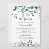 Invitation Nous Faisons Toujours Vow Script Green Foliing Ren (Devant)