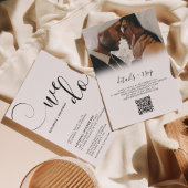 Invitation Nous faisons un budget de photo de mariage Code QR