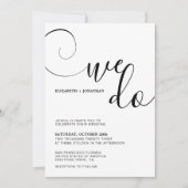 Invitation Nous faisons un budget de photo de mariage Code QR (Devant)