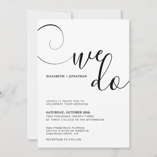 Invitation Nous faisons un budget de photo de mariage Code QR (Devant)