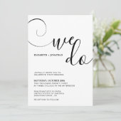 Invitation Nous faisons un budget de photo de mariage Code QR (Debout devant)