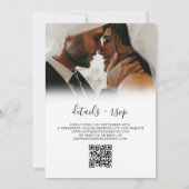 Invitation Nous faisons un budget de photo de mariage Code QR (Dos)