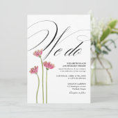 Invitation Nous faisons un élégant mariage floral de script (Debout devant)