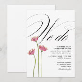 Invitation Nous faisons un élégant mariage floral de script (Devant / Derrière)