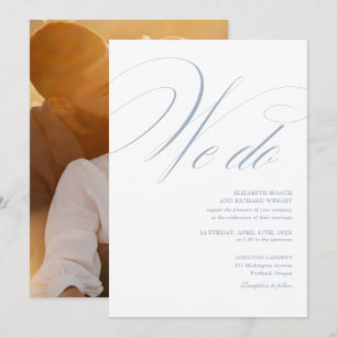 Invitation Nous faisons un élégant mariage photo poussiéreux