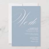 Invitation Nous faisons un élégant script tout-en-un mariage  (Devant)