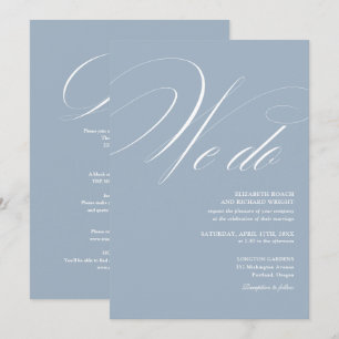 Invitation Nous faisons un élégant script tout-en-un mariage