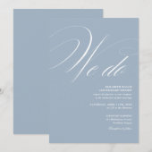 Invitation Nous faisons un mariage élégant moderne écriture b (Devant / Derrière)