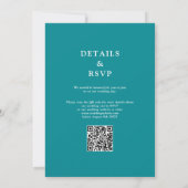 Invitation Nous faisons un mariage moderne avec un code QR fl (Dos)