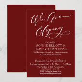 Invitation Nous Faisons une Fuite Amoureuse, Célébration Simp (Devant / Derrière)