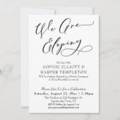 Invitation Nous Faisons une Fuite, Célébration Simple Noir &  (Devant)