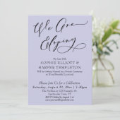 Invitation Nous Faisons une Fuite Romantique, Célébration Sim (Debout devant)