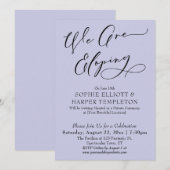 Invitation Nous Faisons une Fuite Romantique, Célébration Sim (Devant / Derrière)