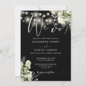 Invitation Nous faisons Verdure Floral String Mariage (Devant)