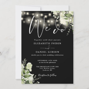 Invitation Nous faisons Verdure Floral String Mariage
