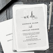 Invitation Nous faisons Vintage Mariage Calligraphie