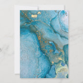 Invitation Nous Fuyons En Amoureux Encre Bleu Vert Et Or Réce (Dos)